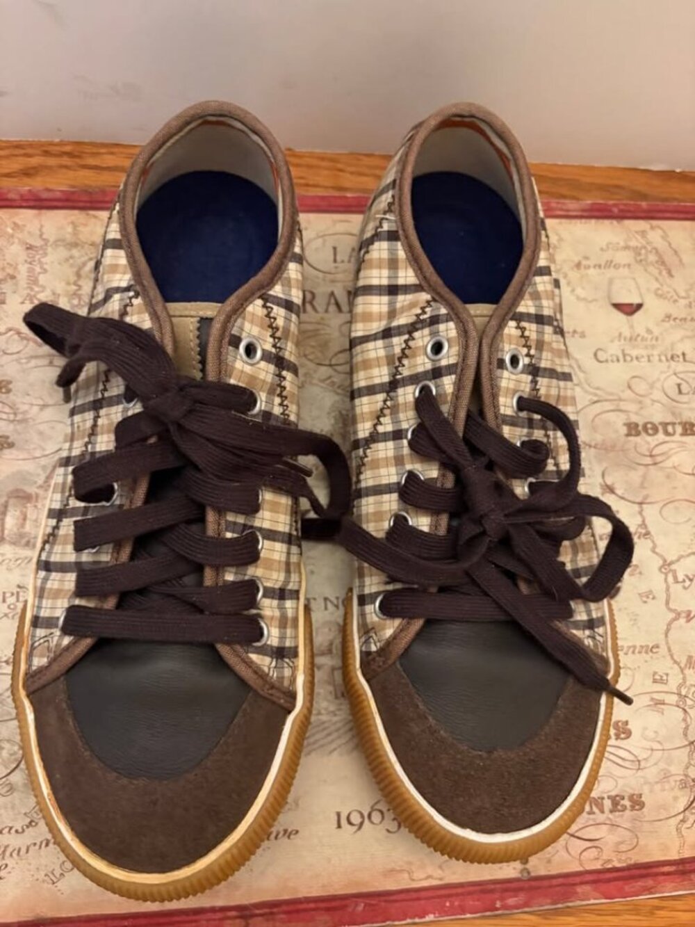 Ben Sherman Plaid Low-Top Canvas Sneakers